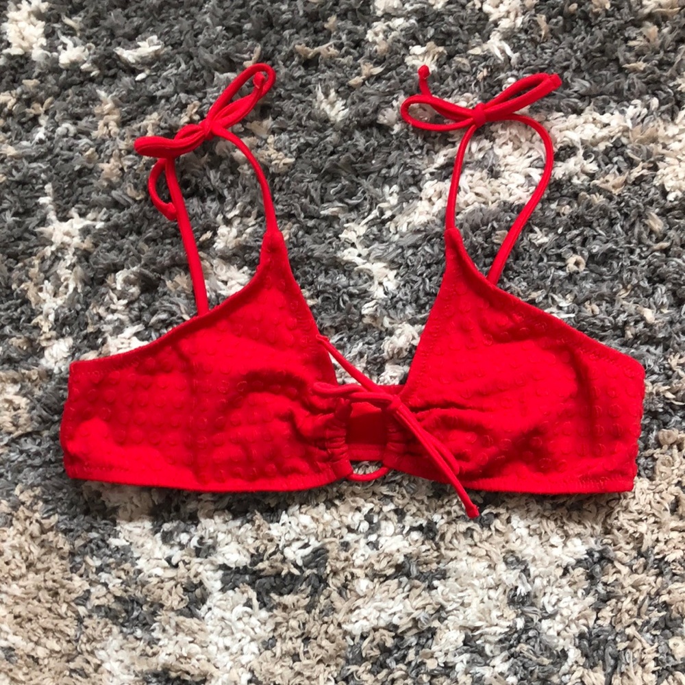 Red bikini top